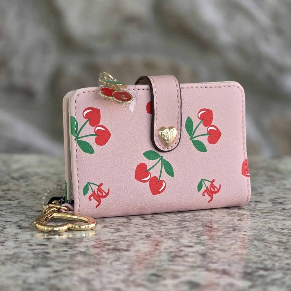 Juicy Couture Pink Cherry Card Holder Wallet
